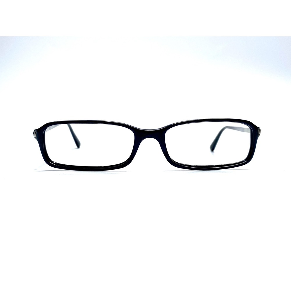Prada Black Silver Rectangular Glasses Italy VPR17G 1AB 101 54 16 135